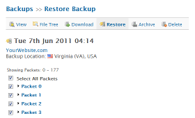 Backups: Restore Backup