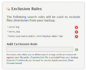 Domains: Files: Exclusion Rules