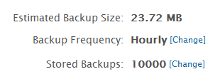 Store 10,000 Backups per Domain Profile