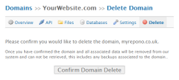 Domains: Delete