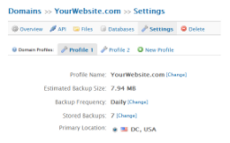 Settings: Domain Profiles