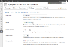 <b>myRepono WordPress Backup Plugin</b><br>Manage your backup schedule and settings in WordPress!